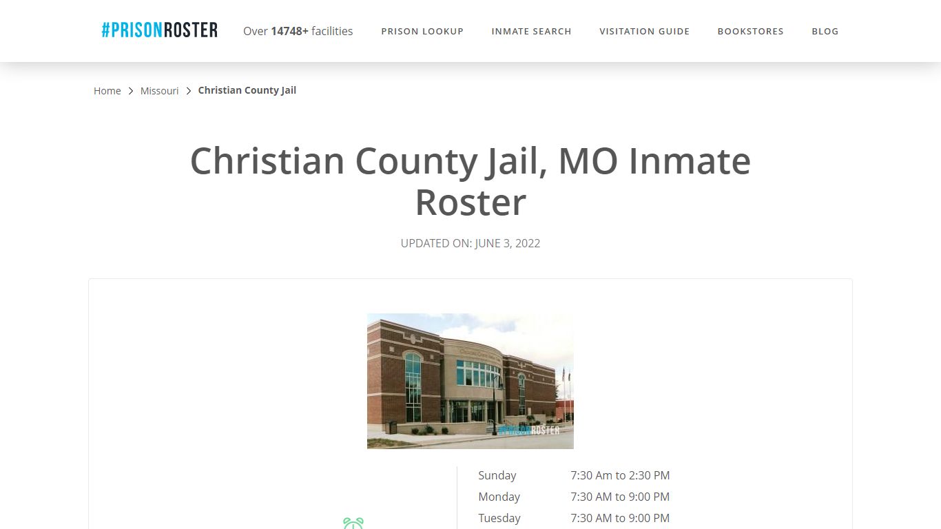 Christian County Jail, MO Inmate Roster