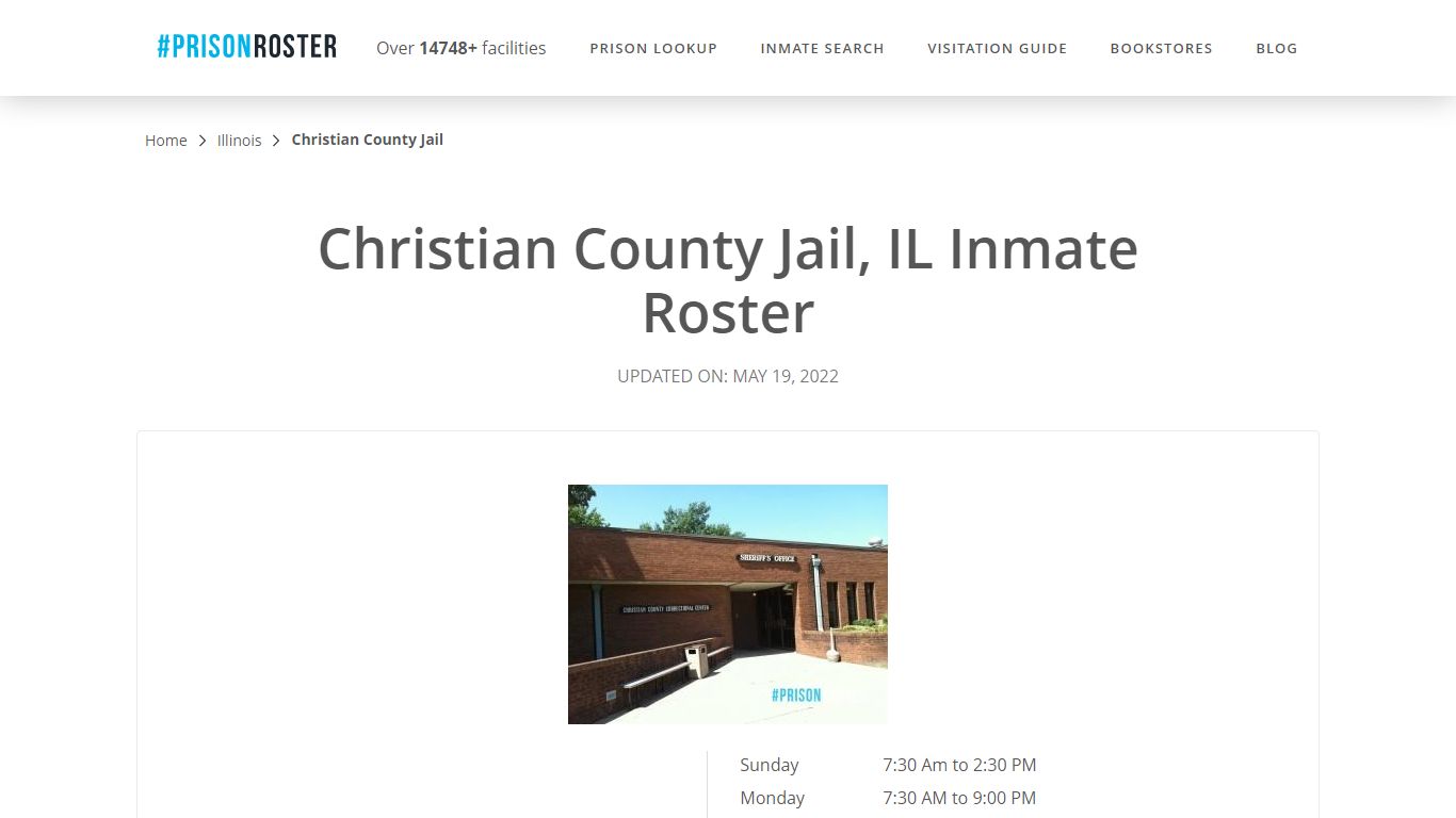 Christian County Jail, IL Inmate Roster