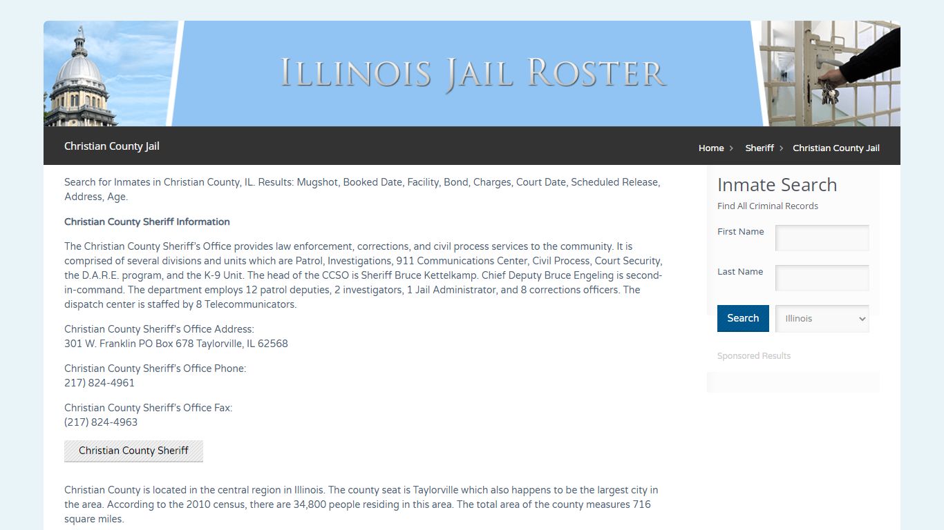 Christian County Jail | Jail Roster Search